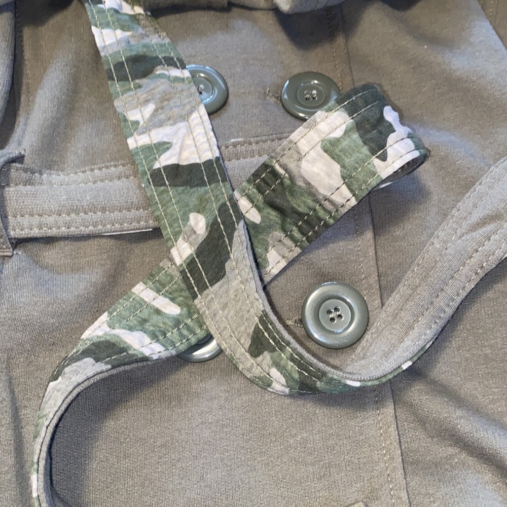 Self Esteem Olive Green Button Up Army Style Collar Jacket - Picture 10 of 11